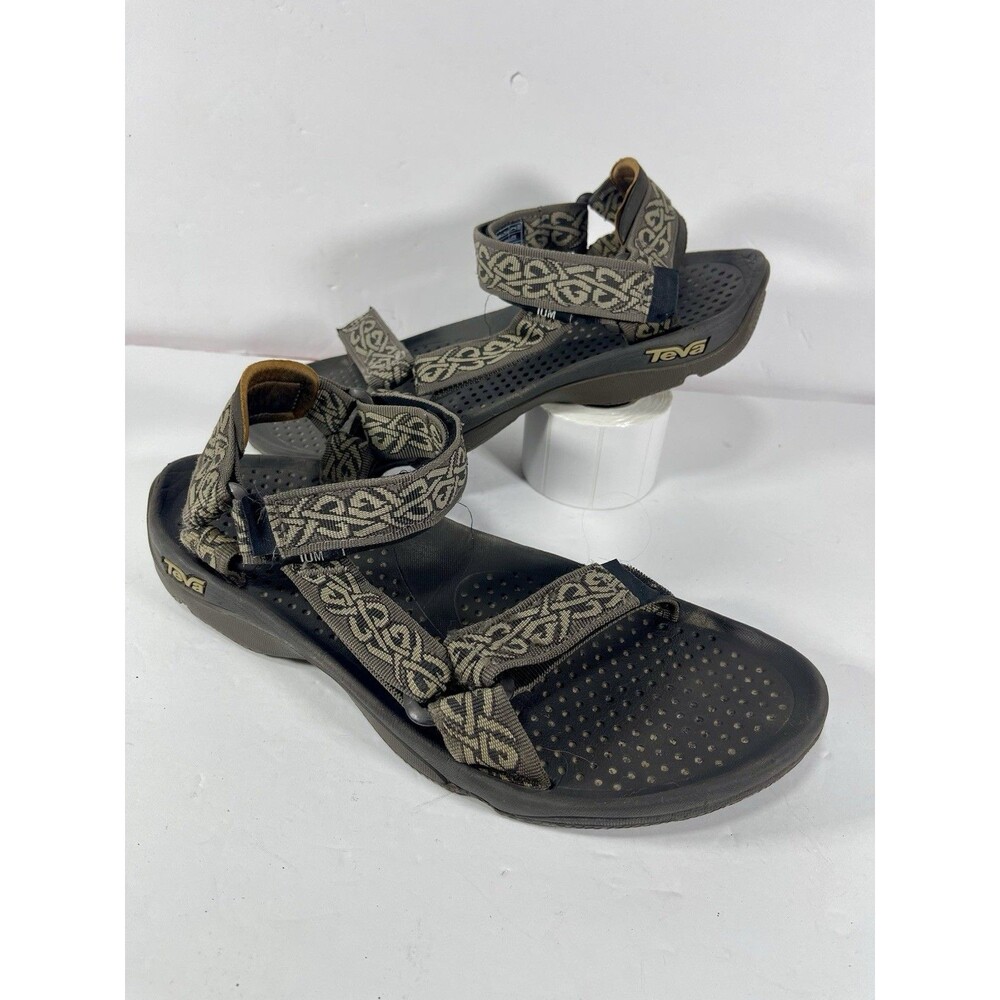 Teva Men’s Sport Sandals - Size 10 - Brown Geometric Pattern